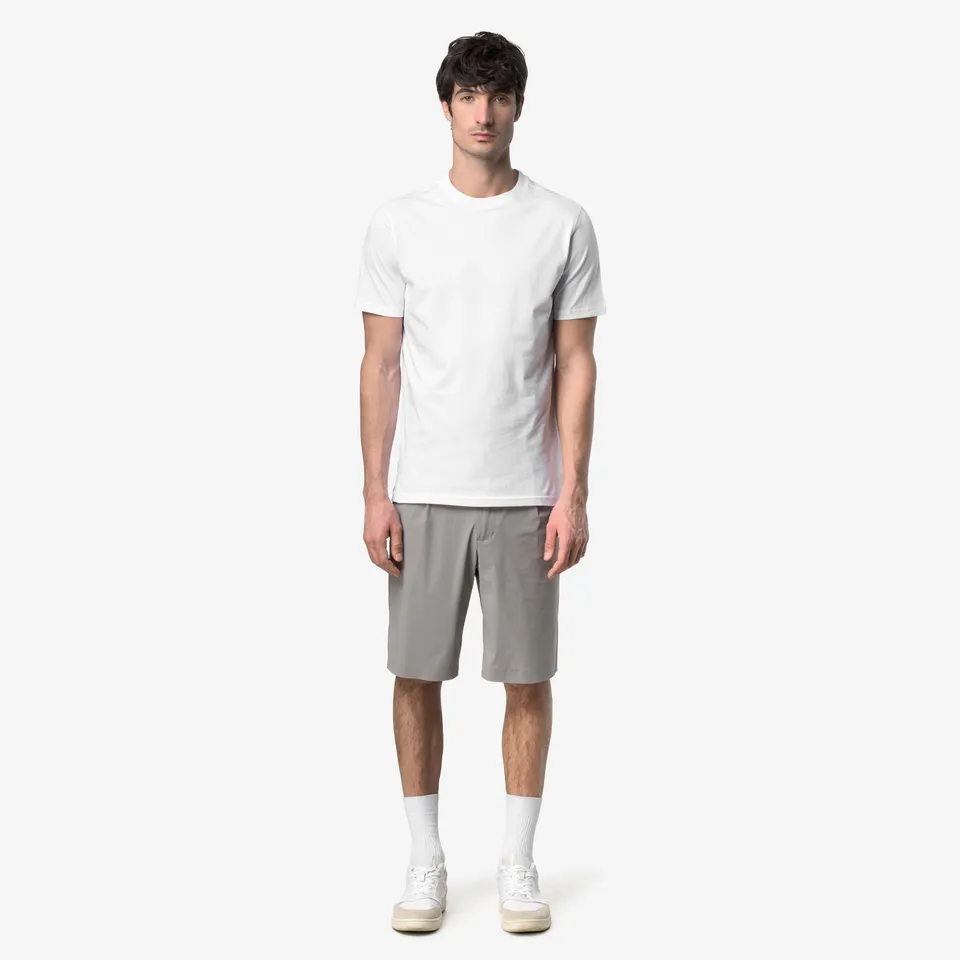 k-way-odom-jersey-micro-lettering-t-shirt-slim-homme-blanc image 1