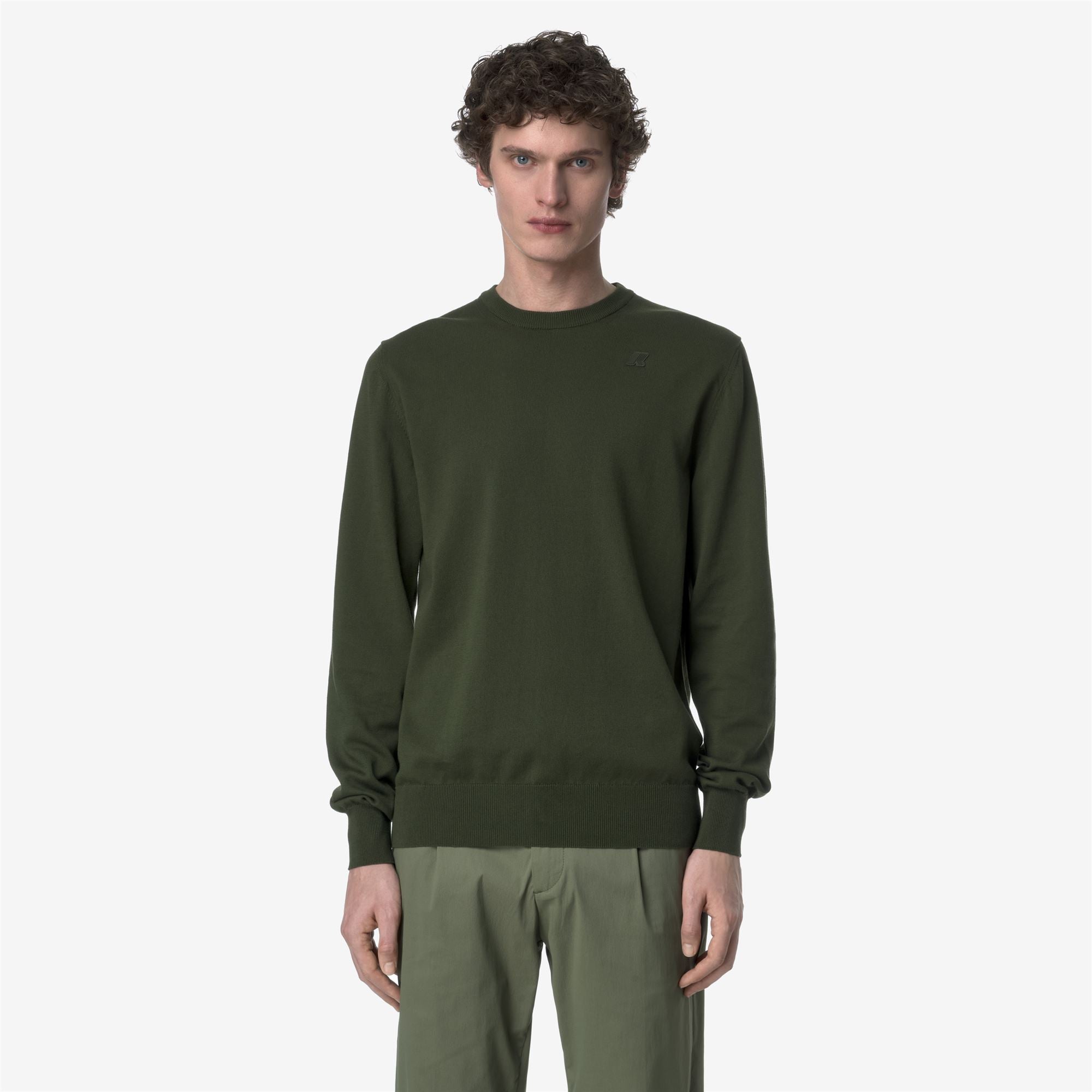 k-way-sebastien-cotton-pull-over-homme-green-africa image 1