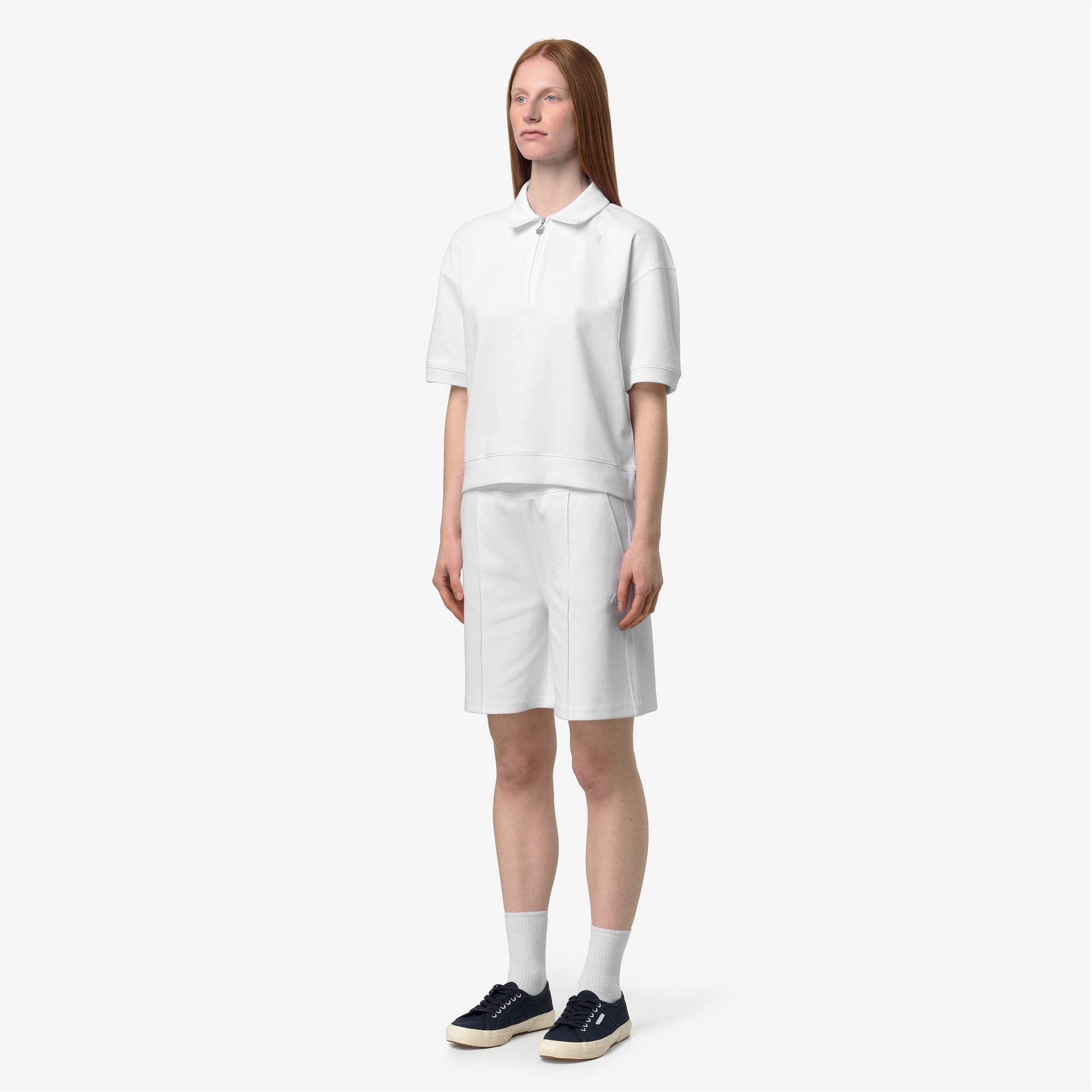k-way-lozany-interlock-polo-femme-white-white image 2