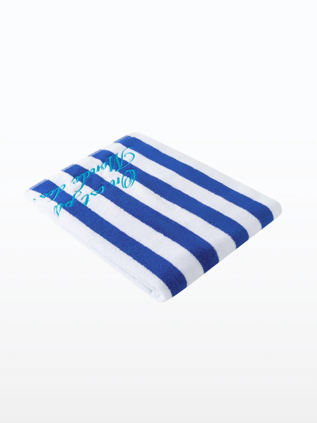 flotte-serviette-de-bain-bisounours-100-coton-rayures-bleues image 4