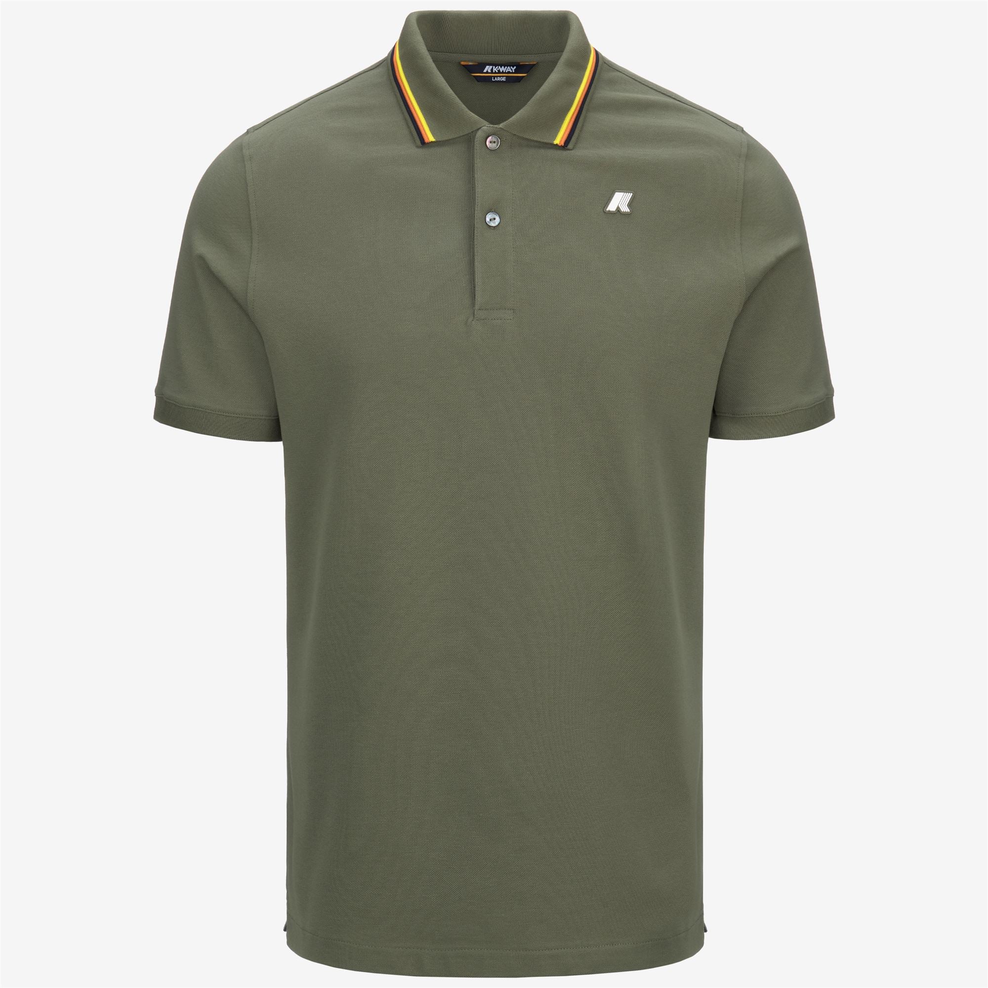 k-way-jud-pique-slim-polo-homme-green-lichen image 5