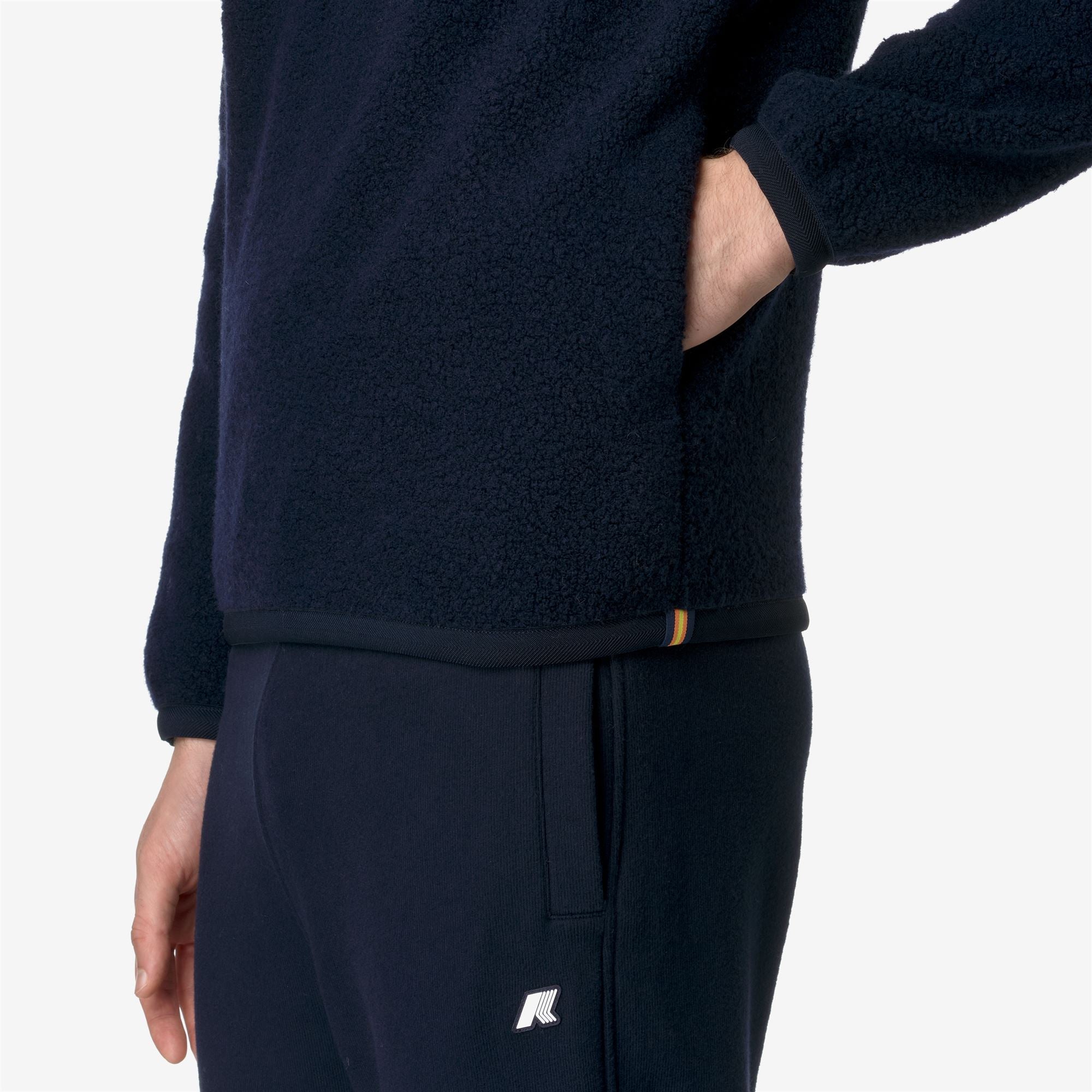 k-way-ern-wool-fleece-pull-over-polaire-homme-blue-depth image 4