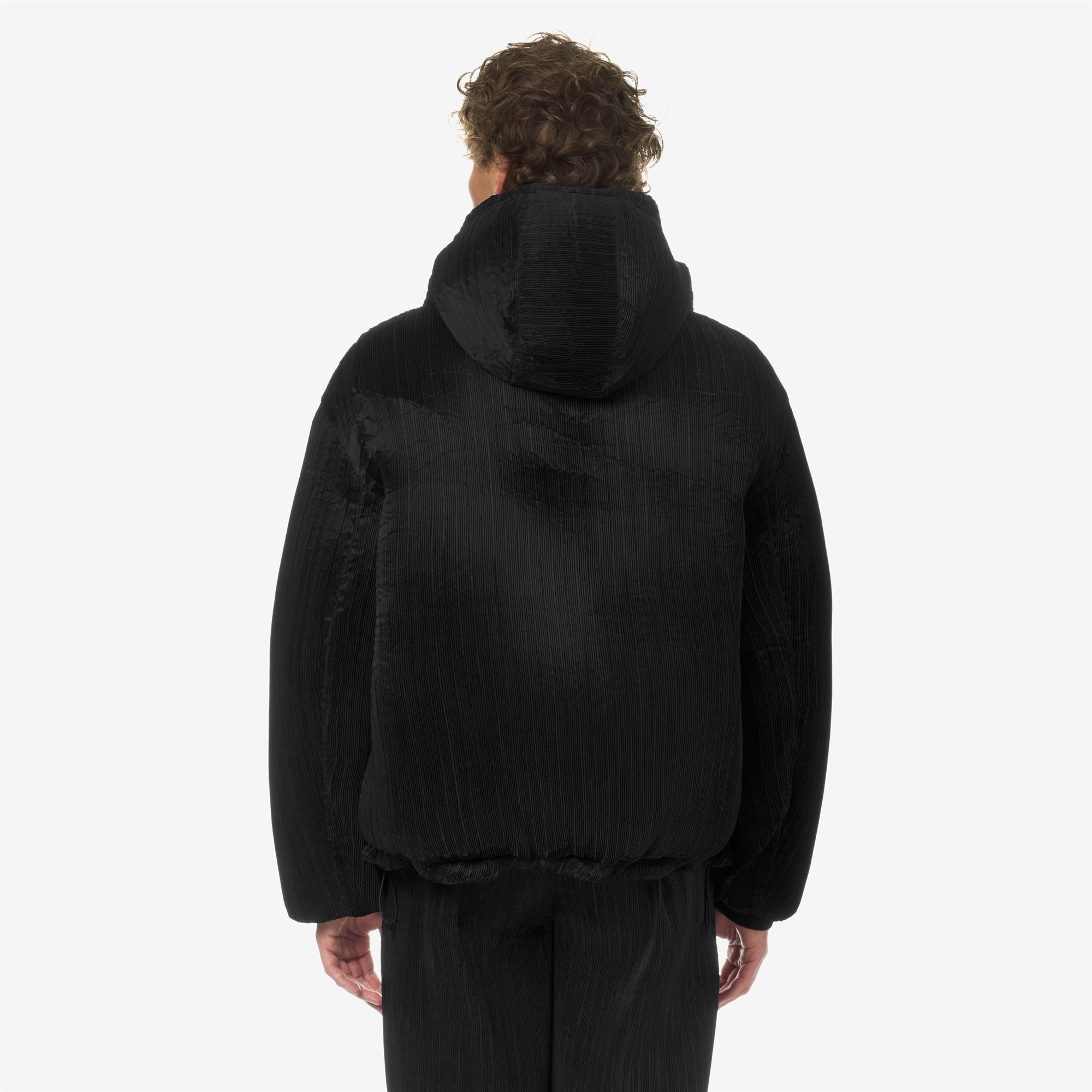 k-way-claudeny-plisse-thermo-heavy-doudoune-courte-homme-black-pirate image 3