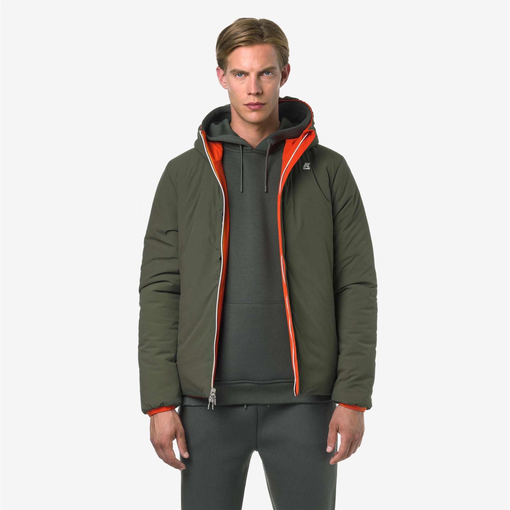 k-way-jack-st-warm-double-veste-courte-homme-orange-p-green-b image 4