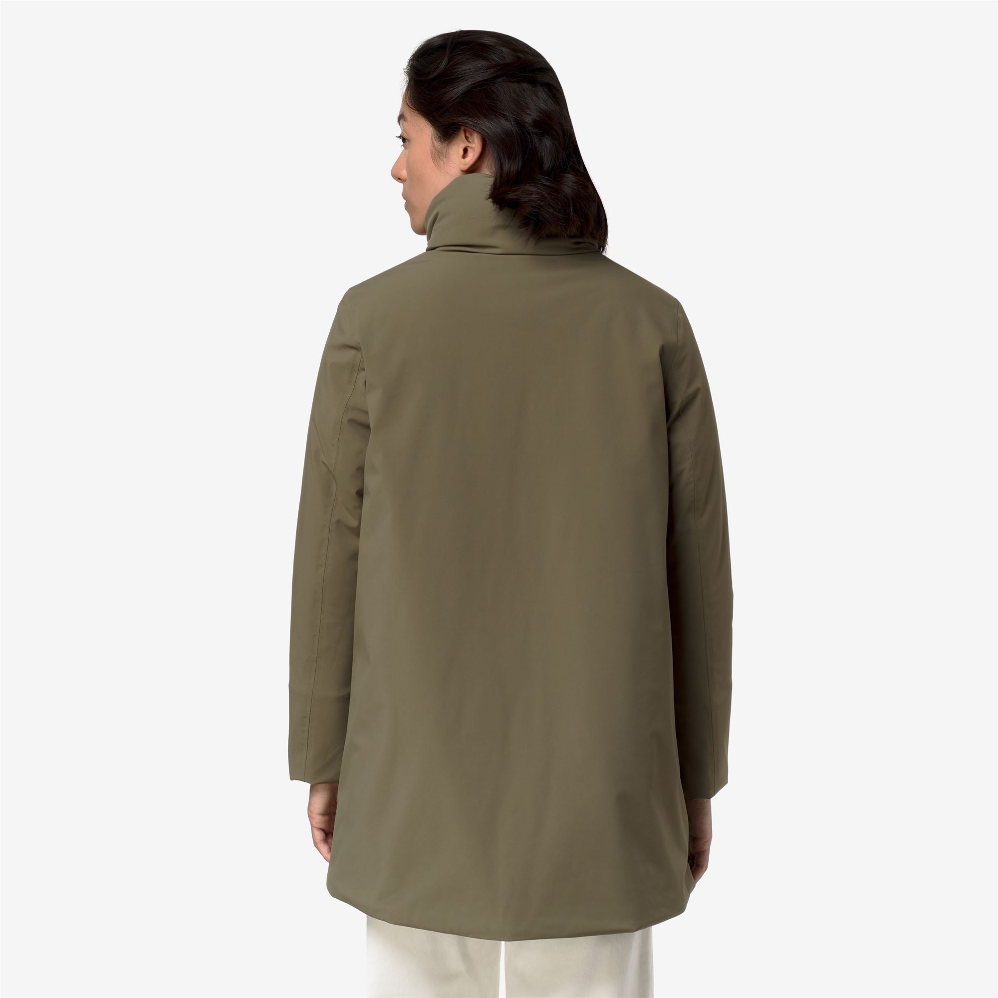k-way-marla-st-warm-veste-trois-quarts-femme-green-army image 3