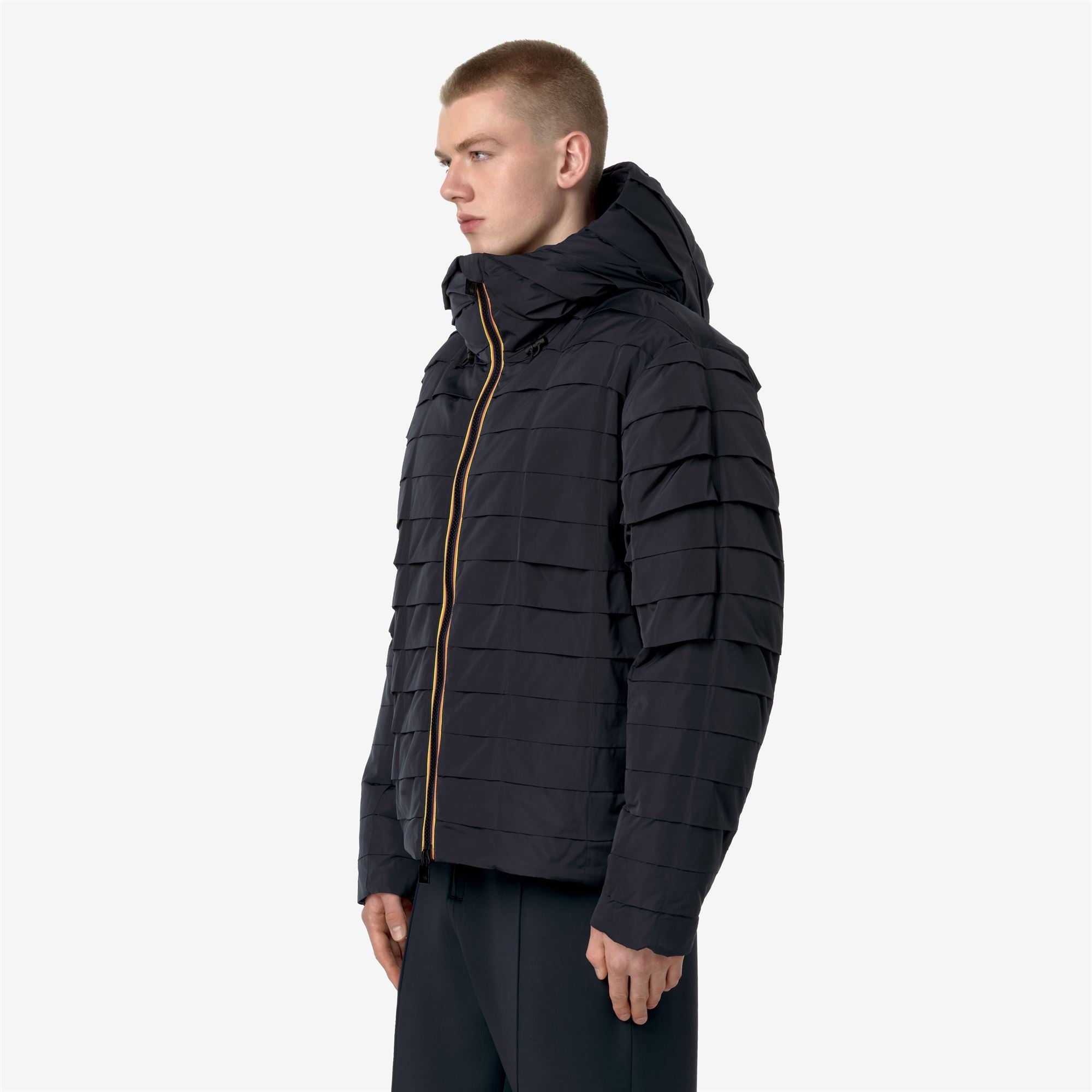 k-way-clauder-pleats-thermo-heavy-veste-courte-homme-black-ash image 2