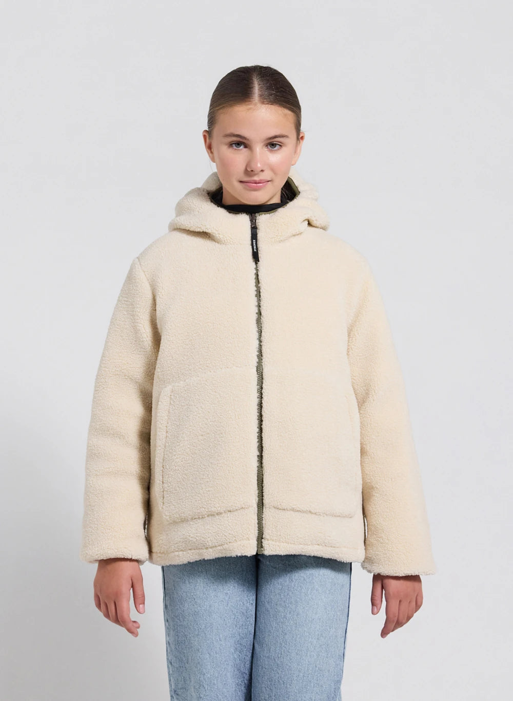 pyrenex-keylinn-doudoune-r-versible-enfant-kaki-clair image 2
