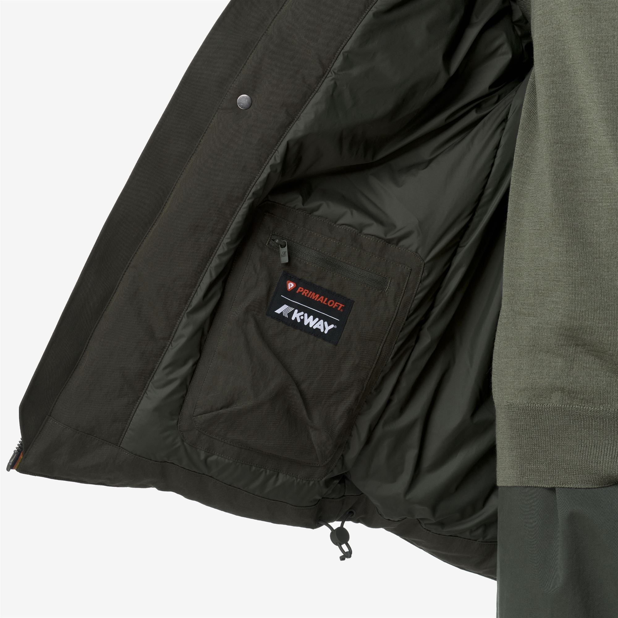 k-way-otto-cotton-feel-parka-mi-saison-homme-green-blackish image 4