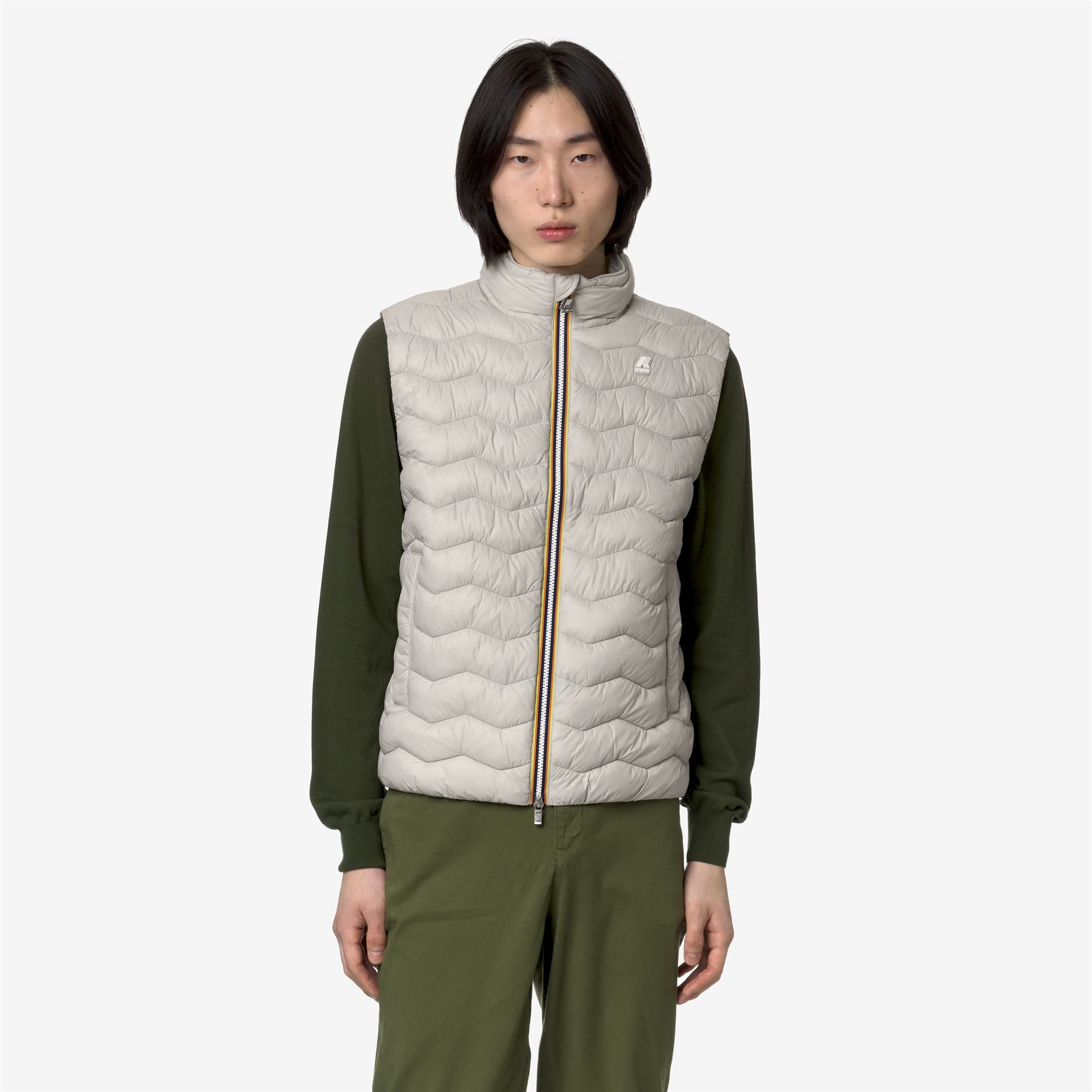 k-way-valen-quilted-warm-gilet-homme-beige-lt image 1
