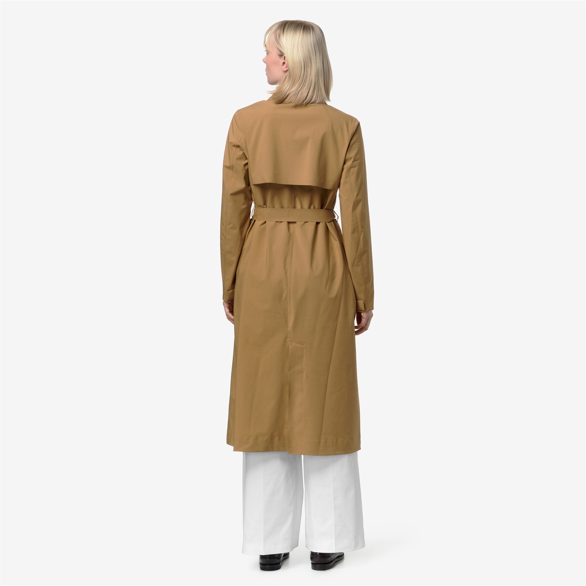 k-way-barbra-stretch-2l-veste-longue-femme-brown-bistre image 3