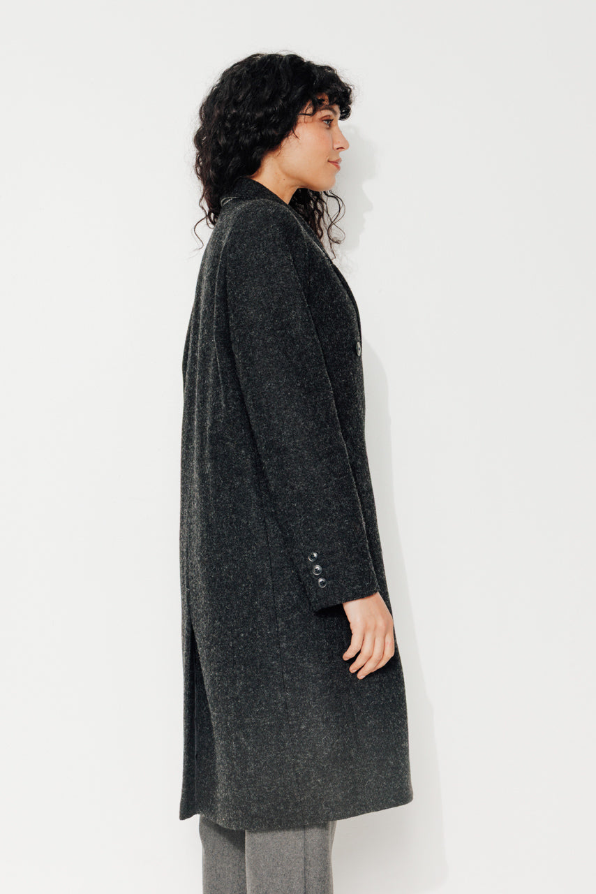 trench-coat-peuplier-manteau-mi-long-drap-de-laine-shetland-gris-fonc image 4