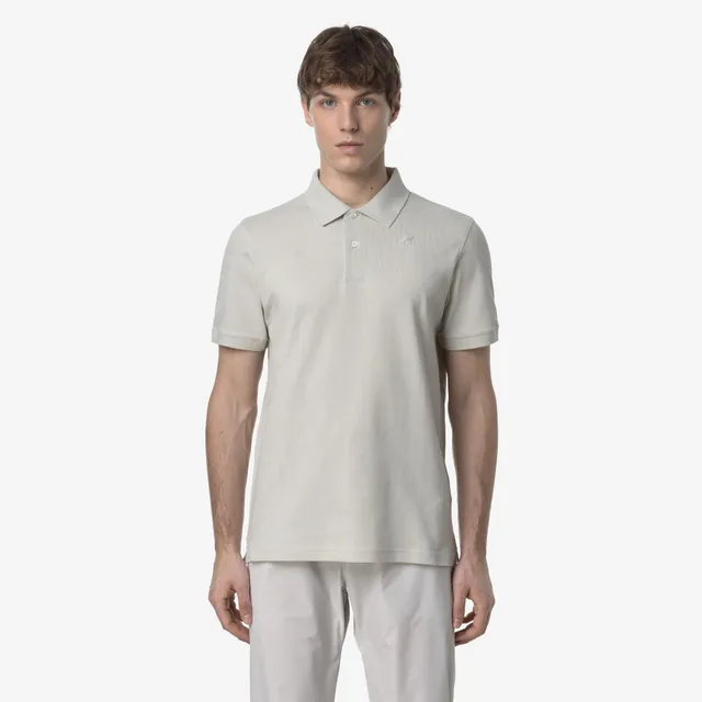 k-way-amedee-piqu-slim-polo-homme-beige-lt image 1