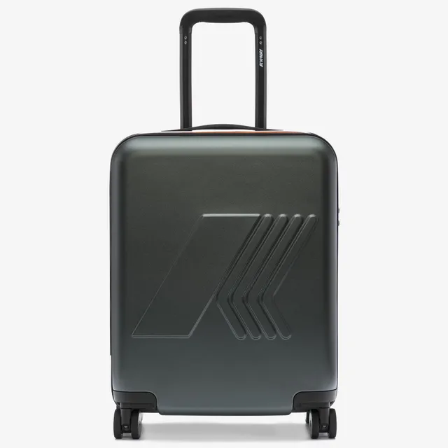 k-way-eudoxie-logo-valise-cabine-rigide-unisexe-green-blackish image 1