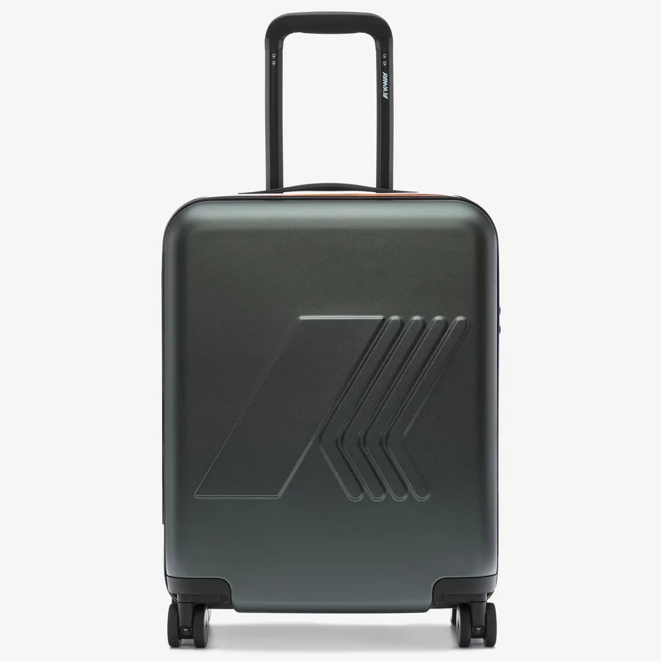 k-way-eudoxie-logo-valise-cabine-rigide-unisexe-green-blackish image 1