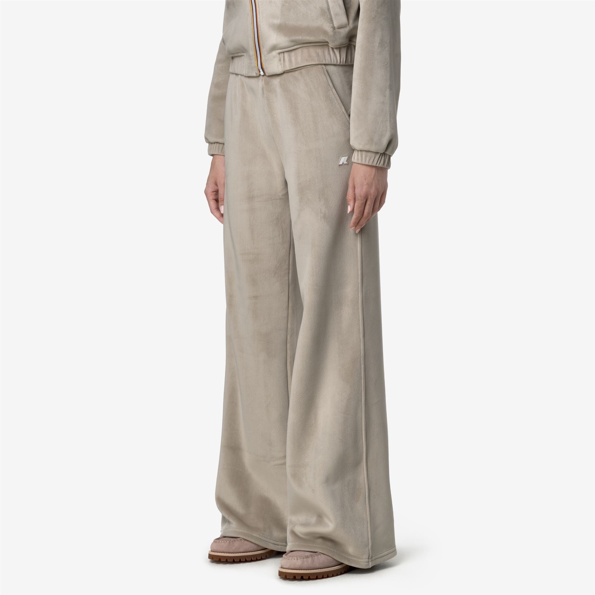 k-way-jenny-velour-polar-pantalon-sport-femme-beige-cashmere image 2