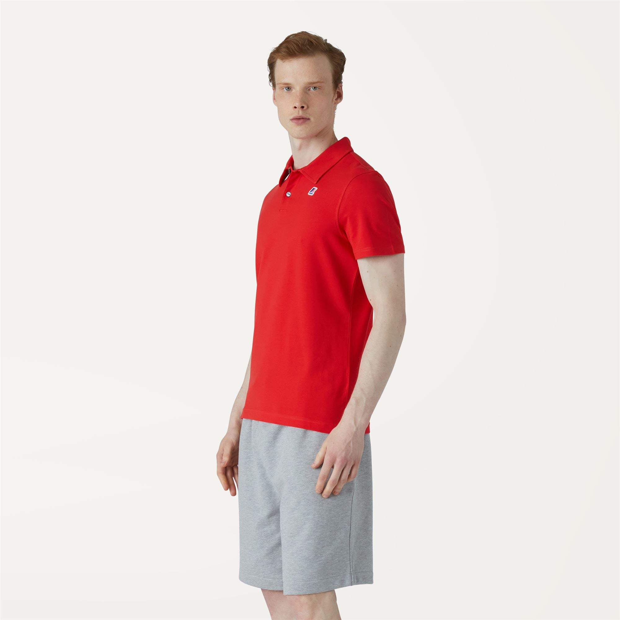 k-way-gr-goire-tape-polo-homme-manches-courtes-red image 2