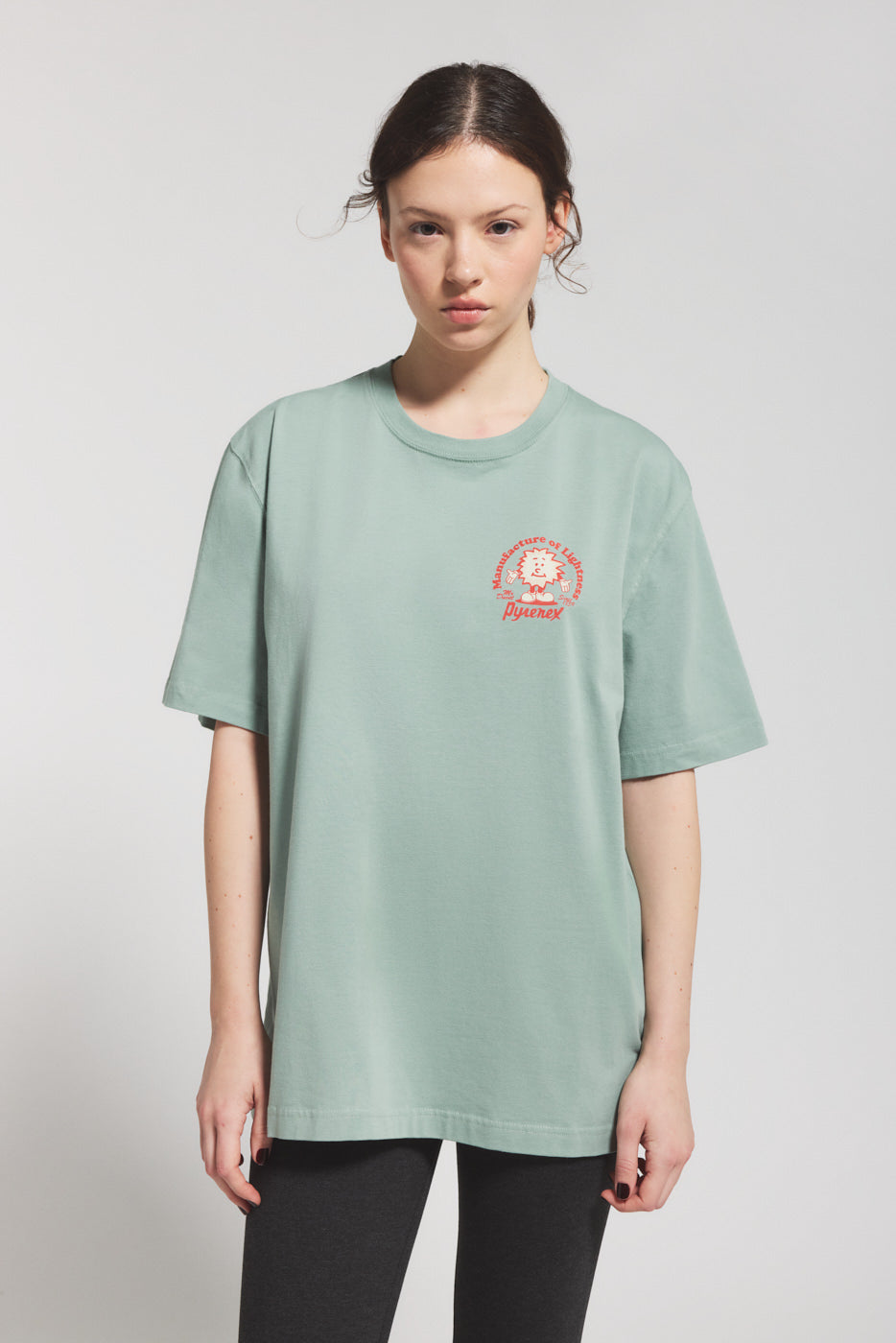 pyrenex-mfg-tee-t-shirt-unisexe-coton-bio-vert-d-eau image 1