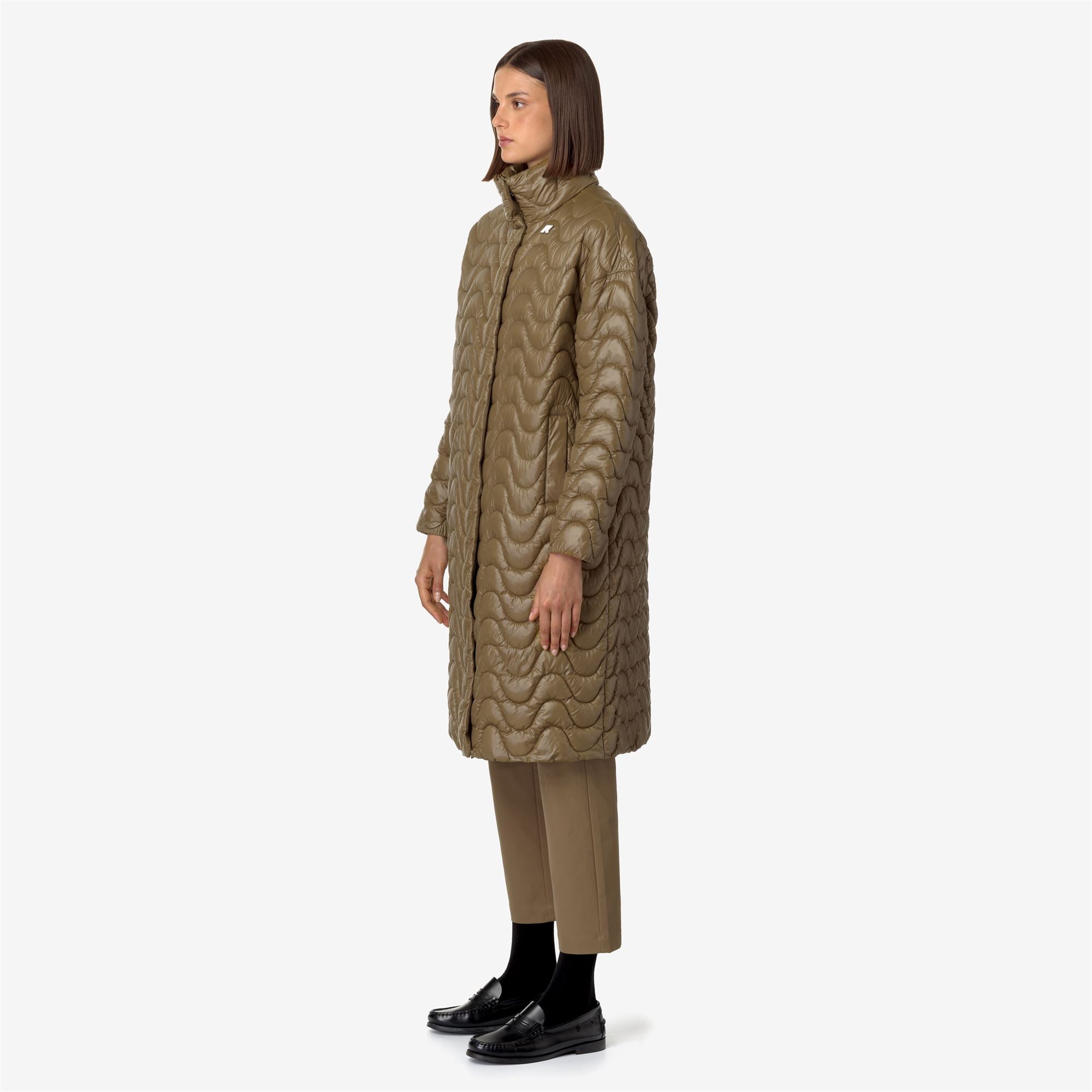 k-way-sonja-quilted-warm-veste-longue-femme-brown-corda image 2