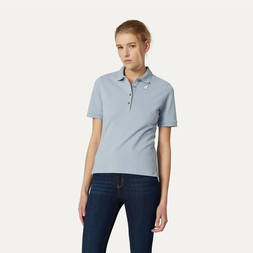 k-way-ali-polo-femme-azure-blizzard image 1