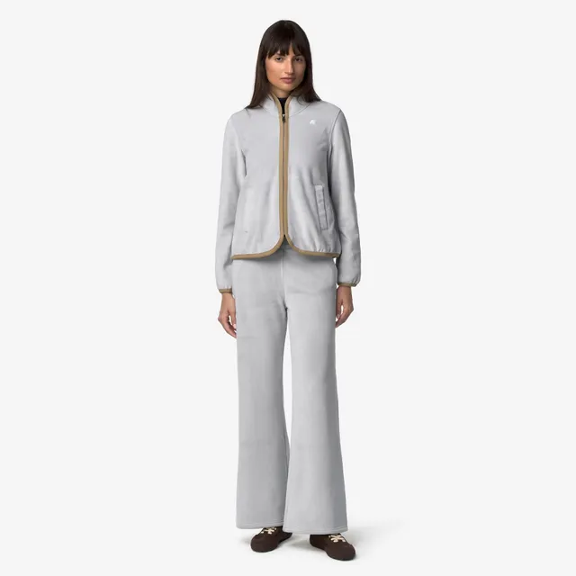 k-way-jenny-velour-polar-pantalon-sport-femme-grey-ash-beige-khaki image 1
