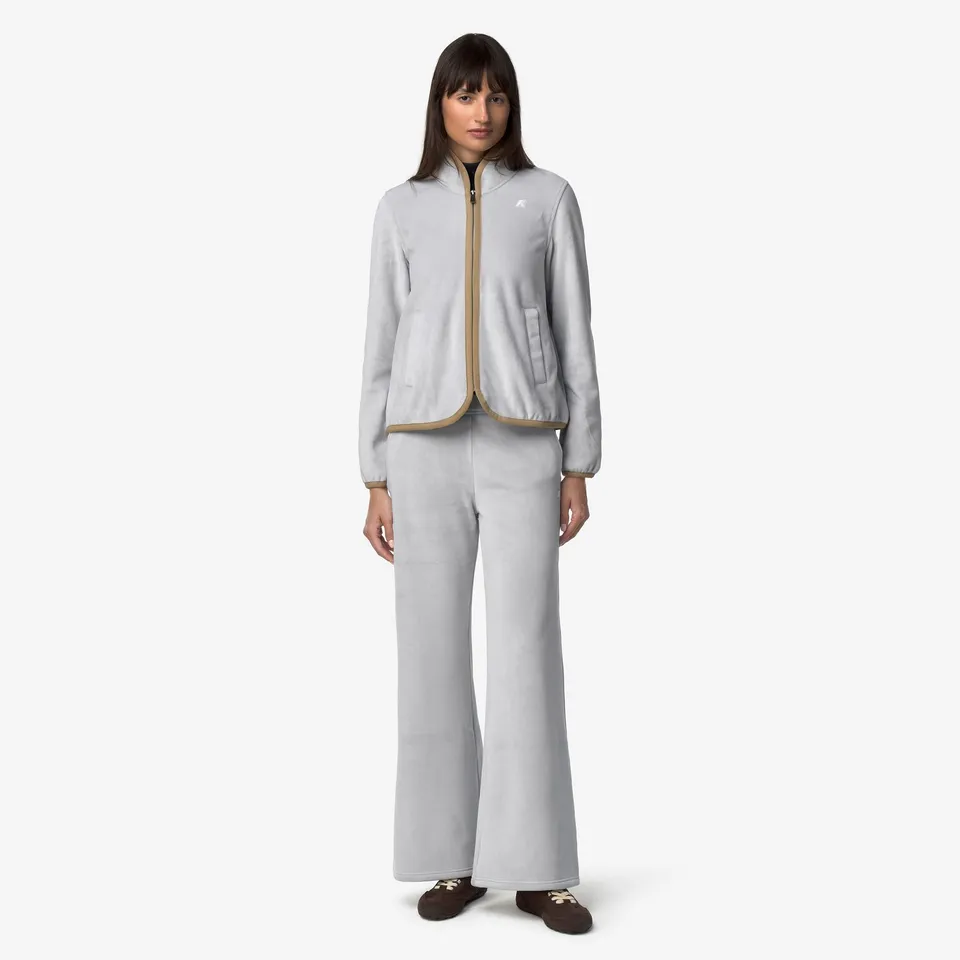 k-way-jenny-velour-polar-pantalon-sport-femme-grey-ash-beige-khaki image 1