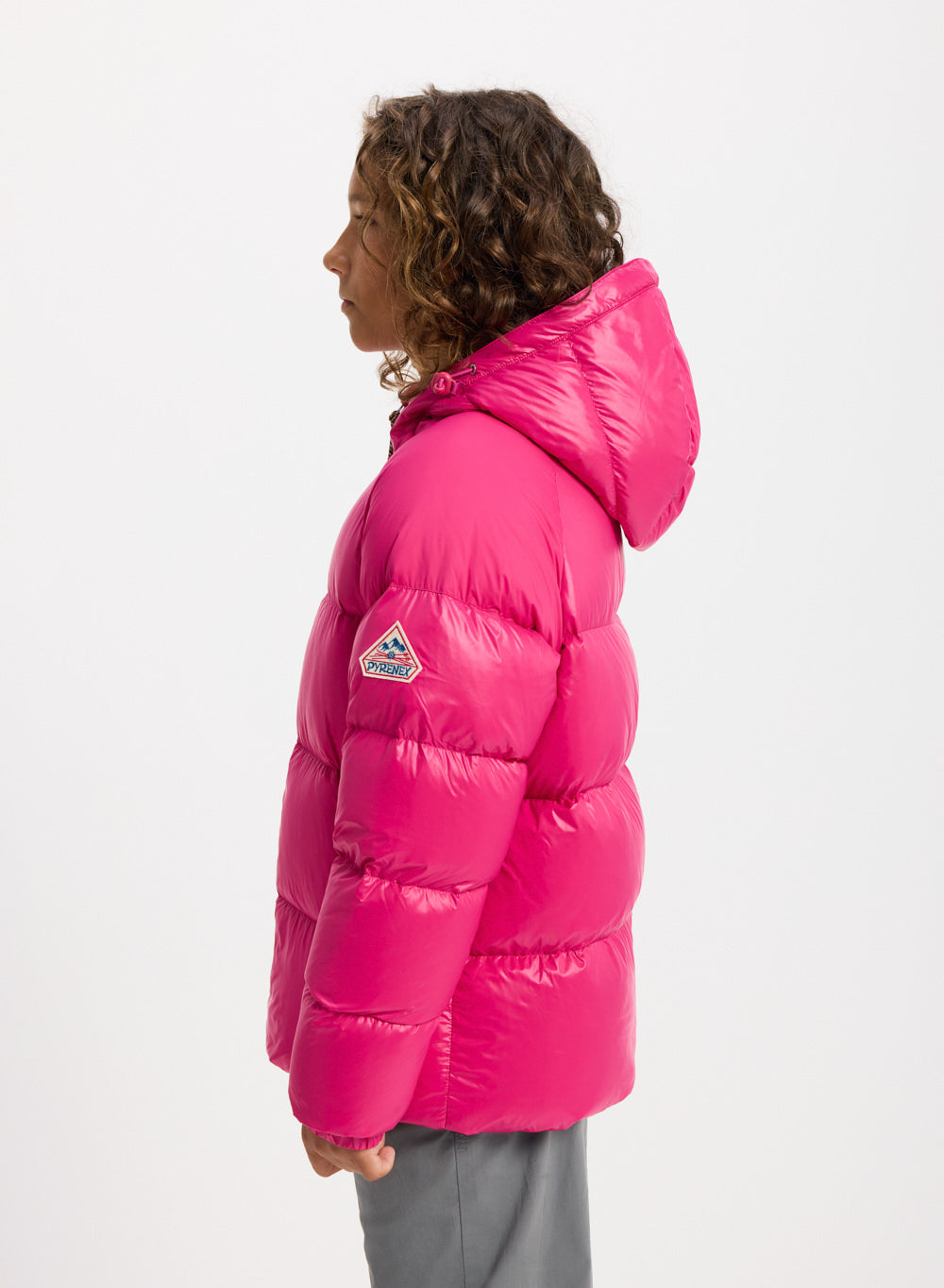 pyrenex-sten-doudoune-capuche-enfant-fuchsia-taffetas image 5