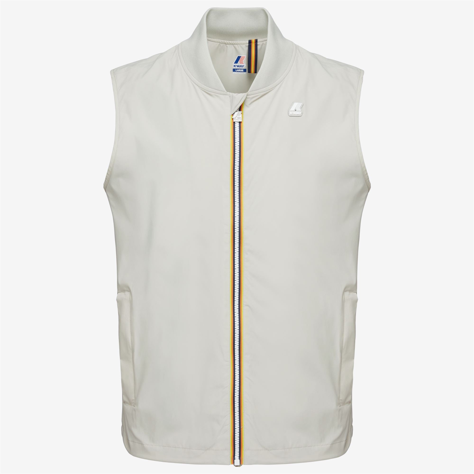 k-way-vally-stretch-nylon-jersey-veste-courte-homme-beige-lt image 5