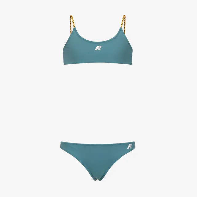 k-way-p-scarlett-double-beach-bikini-fille-green-iron-white image 1