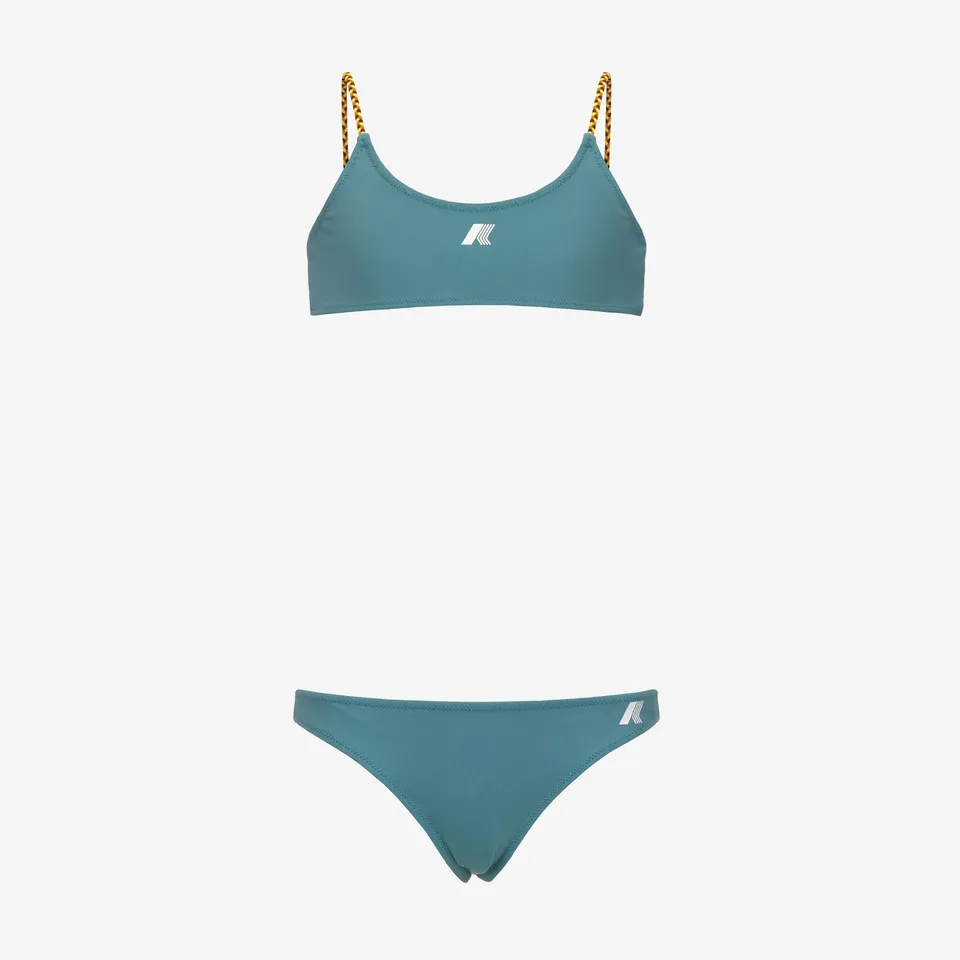 k-way-p-scarlett-double-beach-bikini-fille-green-iron-white image 1