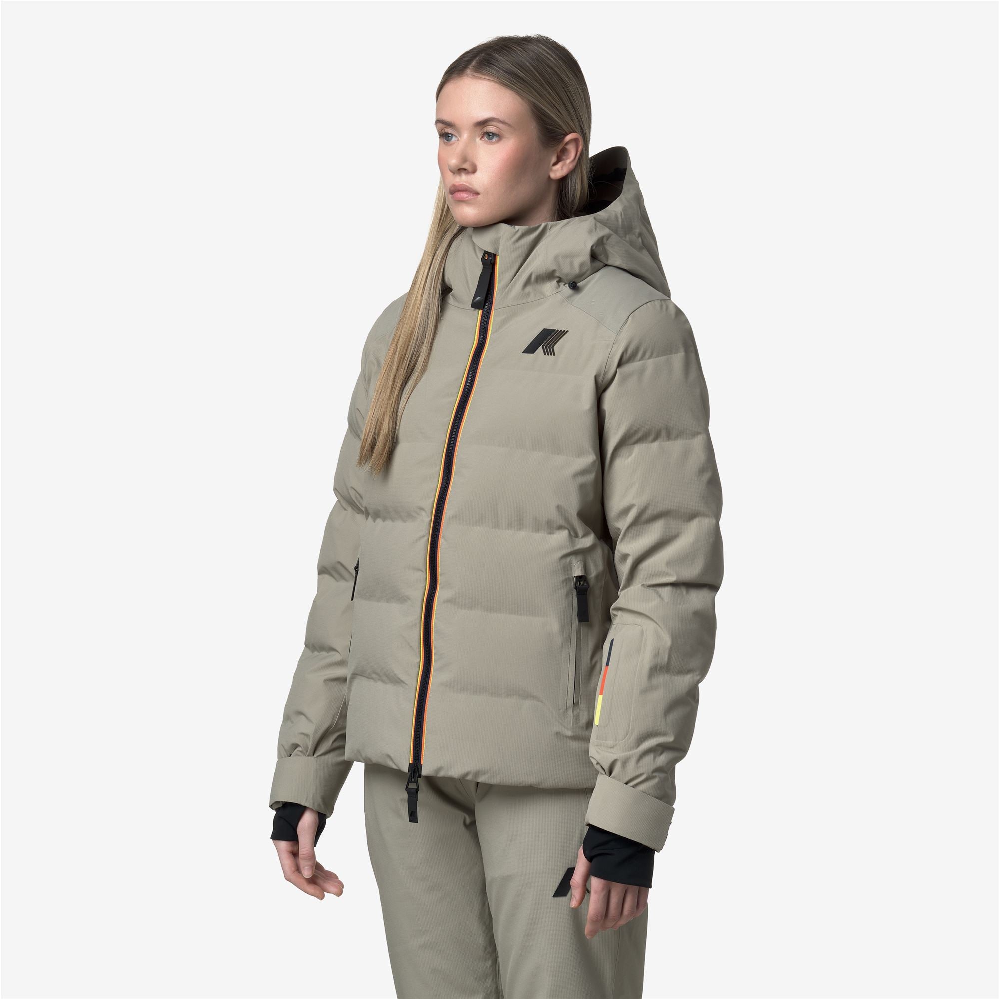 k-way-latueda-hquilted-veste-de-ski-mi-longue-femme-green-oak image 2