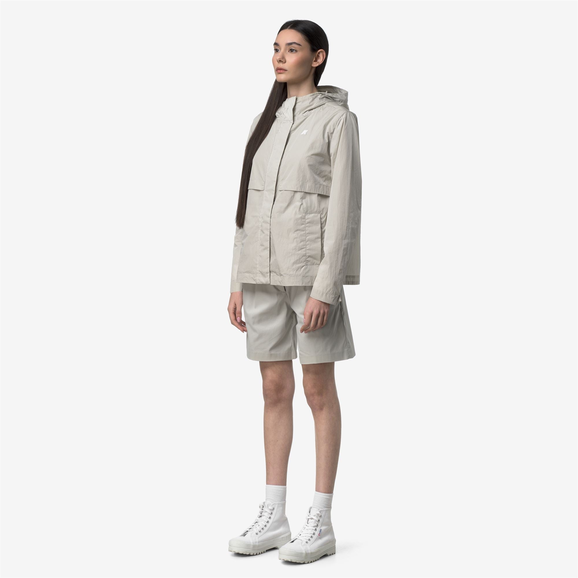 k-way-sophile-satin-glass-veste-court-femme-beige-lt image 2