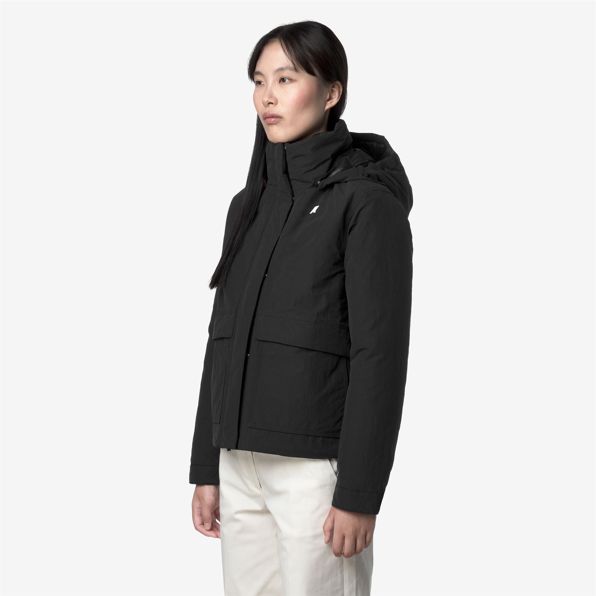 k-way-kali-warm-cotton-nylon-veste-courte-femme-black-pure image 2