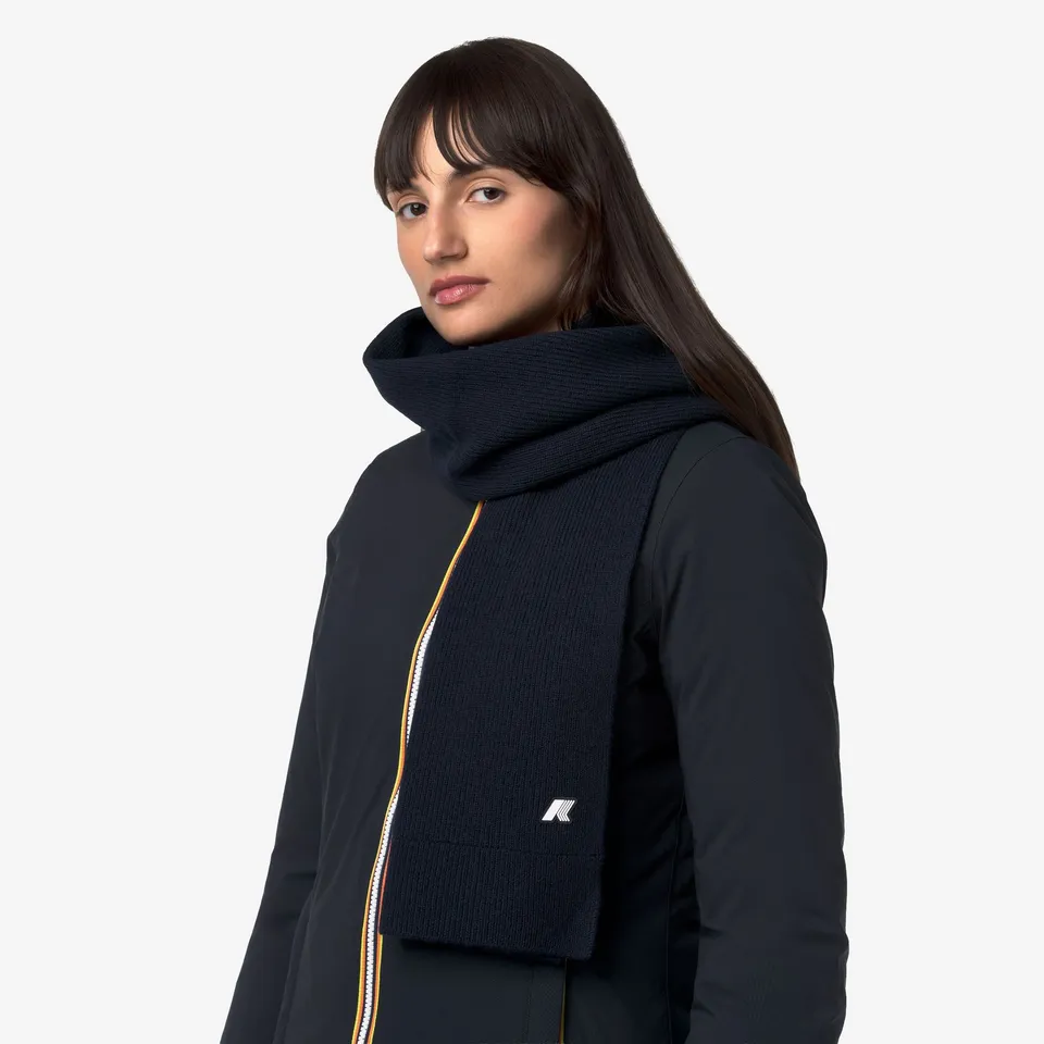k-way-etienne-cardigan-stitch-wool-charpe-unisexe-blue-depth image 1