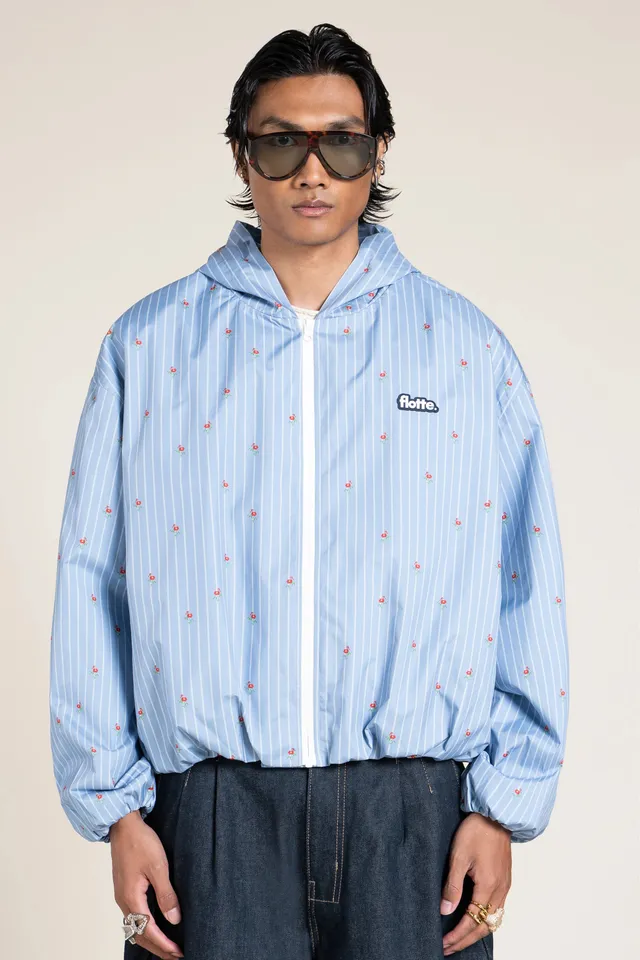 flotte-darius-bomber-imperm-able-oversize-capuche-broderie-c-ur-bleu image 1