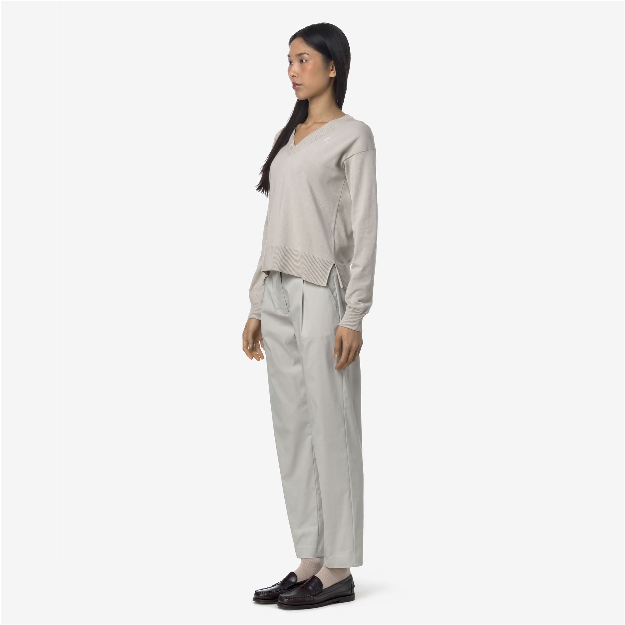 k-way-eyre-twill-tech-pantalon-chino-femme-beige-lt image 2