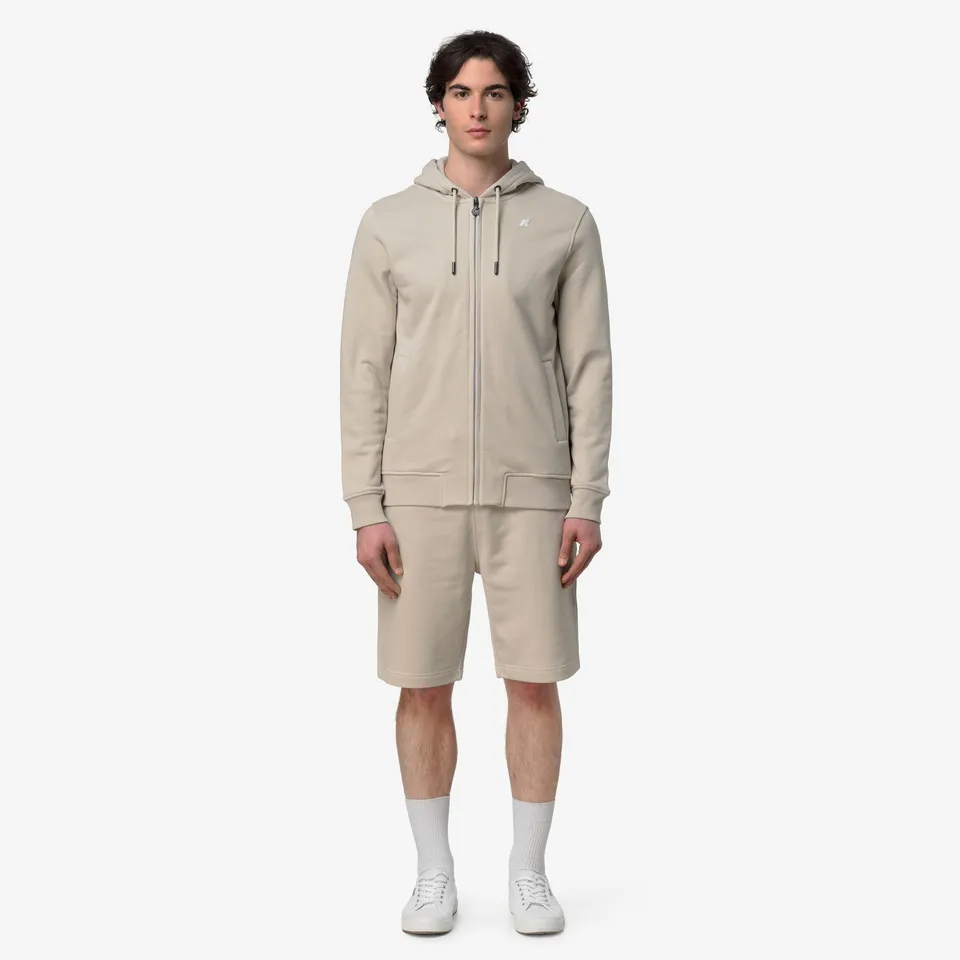 k-way-anthony-french-terry-veste-polaire-homme-beige-lt image 1
