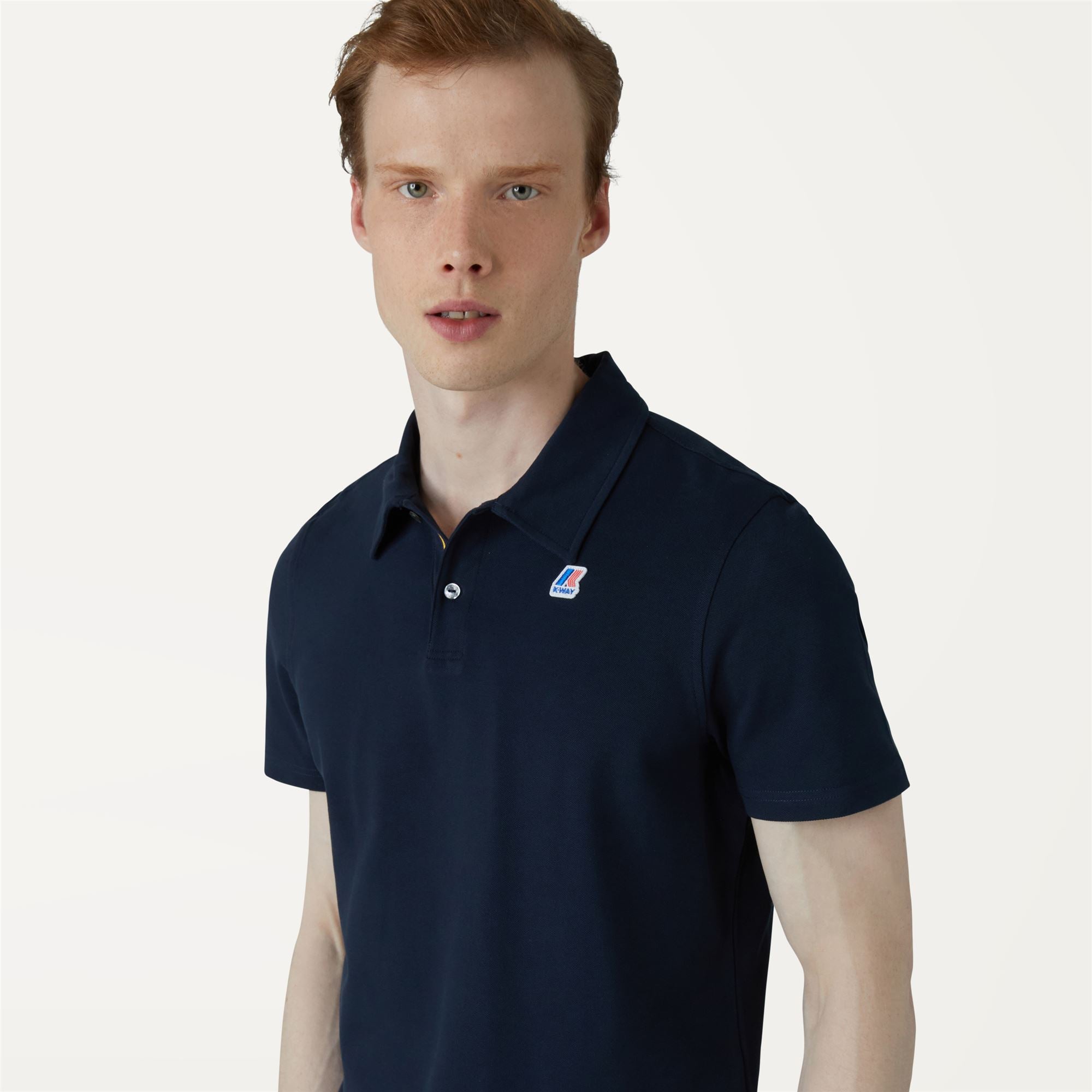 k-way-gregoire-tape-polo-homme-blue-depth image 4