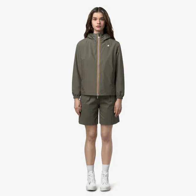 k-way-lil-2-0-stretch-poly-jersey-veste-court-femme-green-lichen image 1