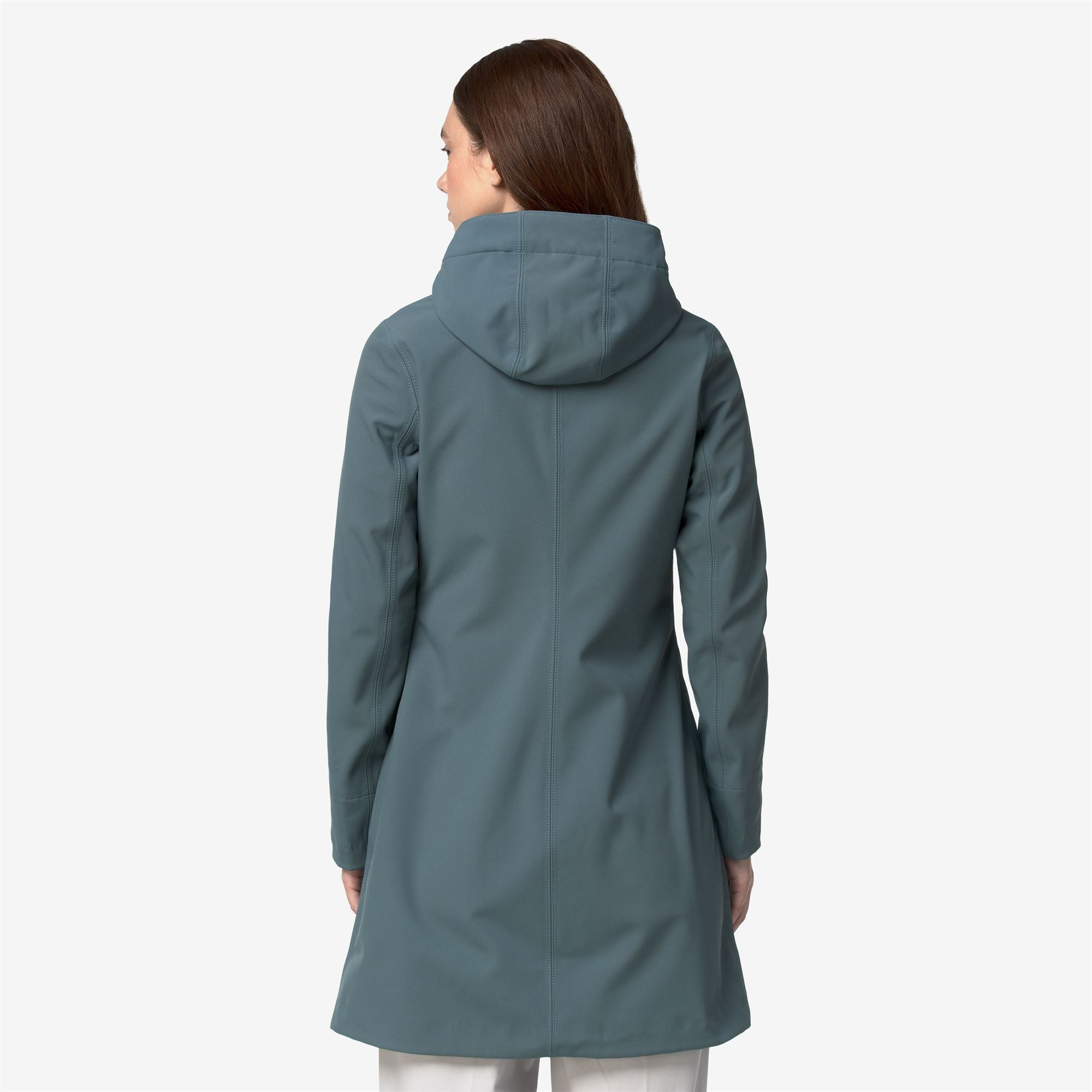 k-way-stephy-bonded-veste-3-4-femme-green-balsam-blue-depth image 3