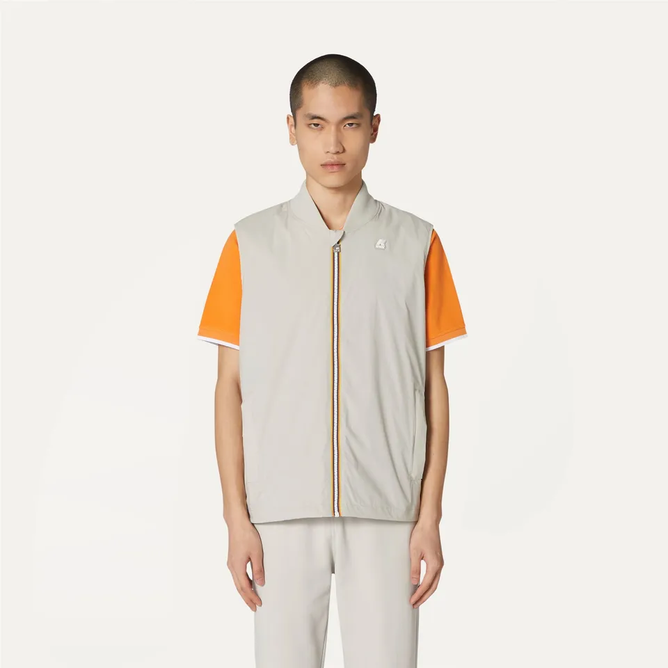 k-way-vally-stretch-nylon-jersey-veste-courte-homme-beige-lt image 1