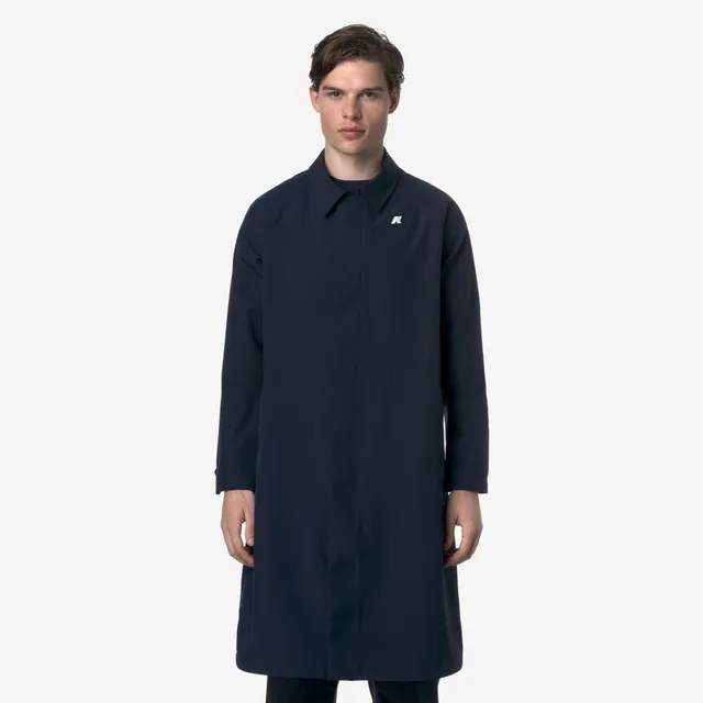k-way-montague-bonded-jersey-veste-longue-homme-blue-depth image 1