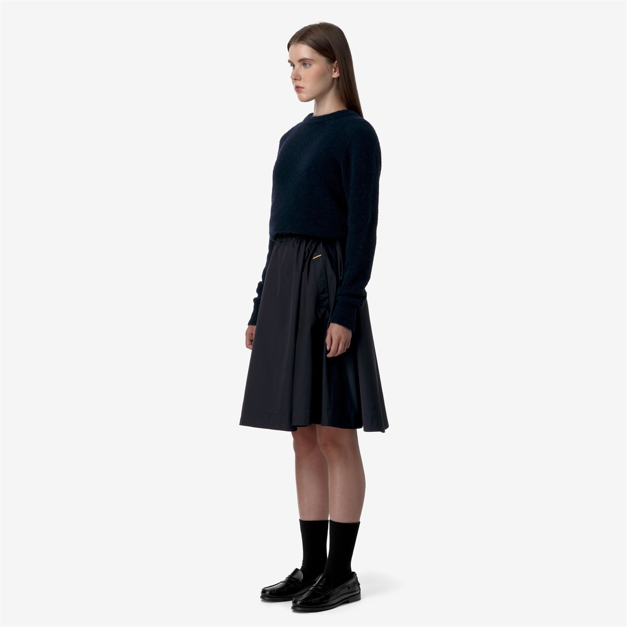 k-way-gaela-satin-jupe-midi-femme-blue-depth image 2