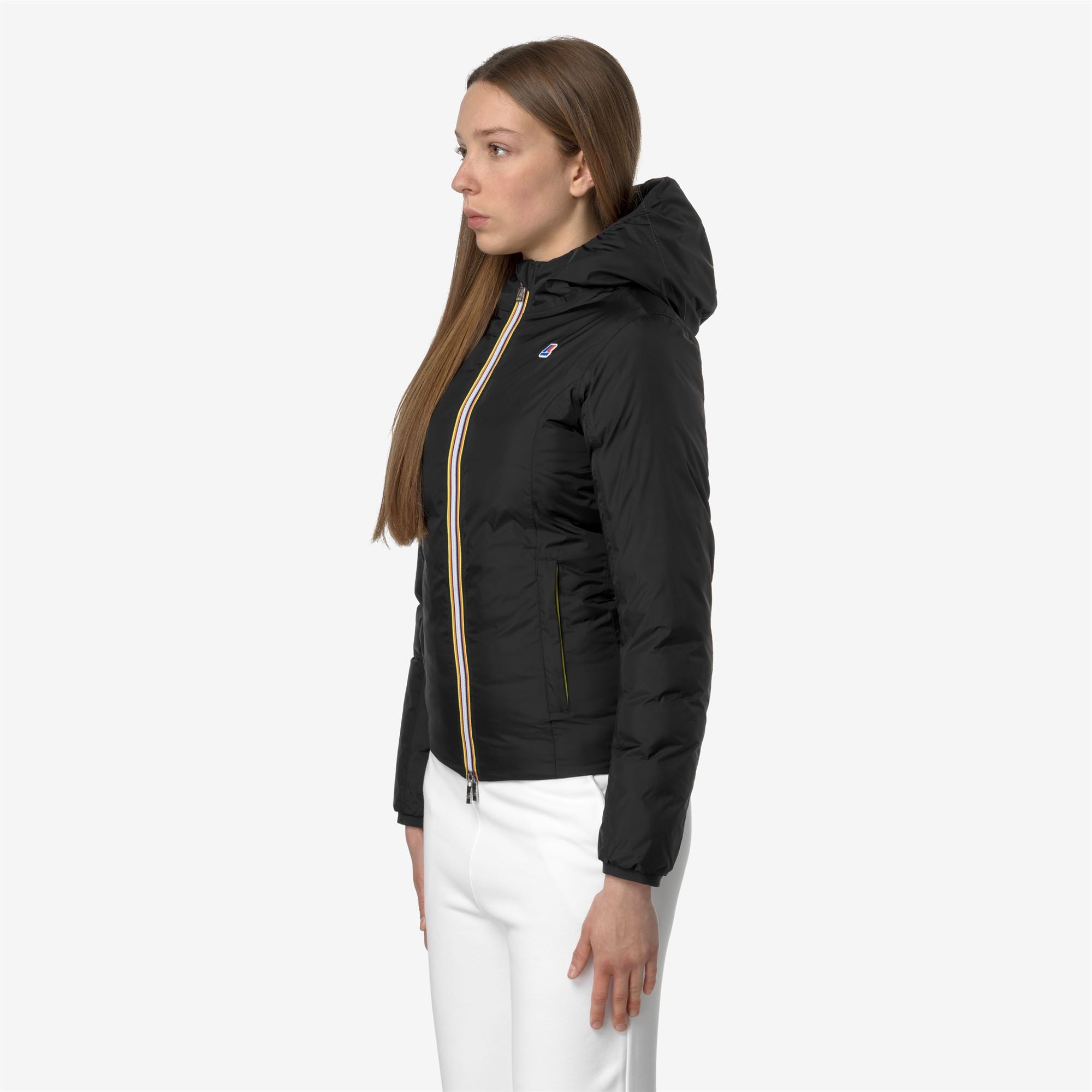 k-way-lily-thermo-plus-2-double-veste-courte-femme-black-pure-grey-smoked image 2