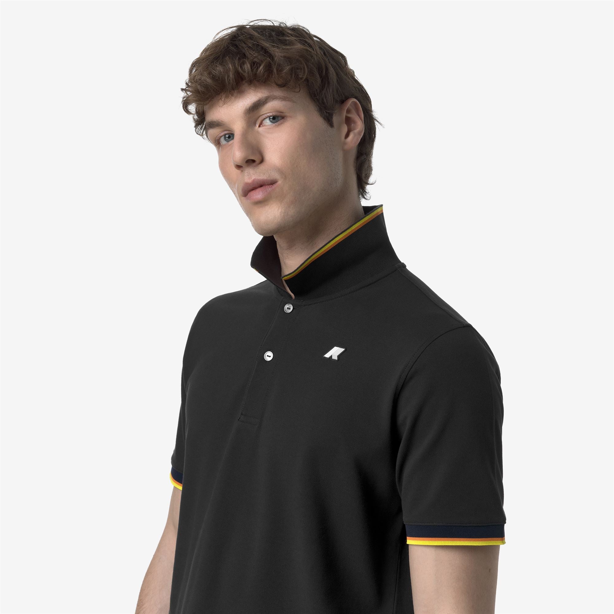 k-way-vincent-piqu-slim-polo-homme-black-pure image 4