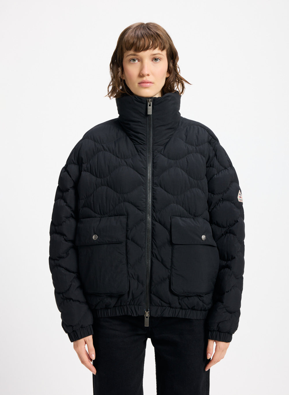 doudoune-courte-bomber-femme-pyrenex-enola-noire image 1