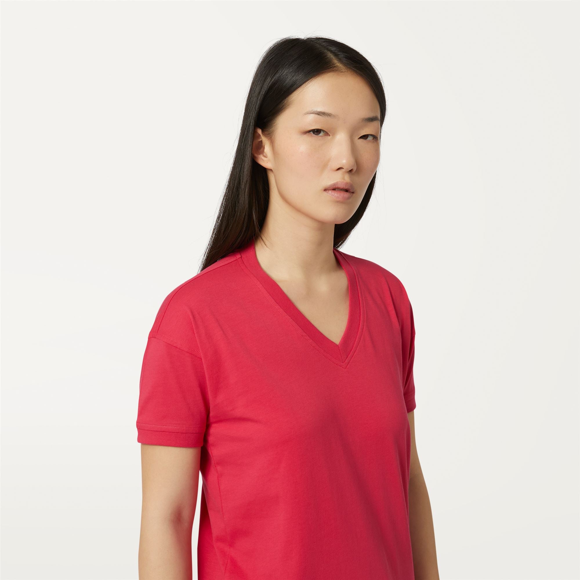 k-way-rubiel-t-shirt-femme-red-berry image 4