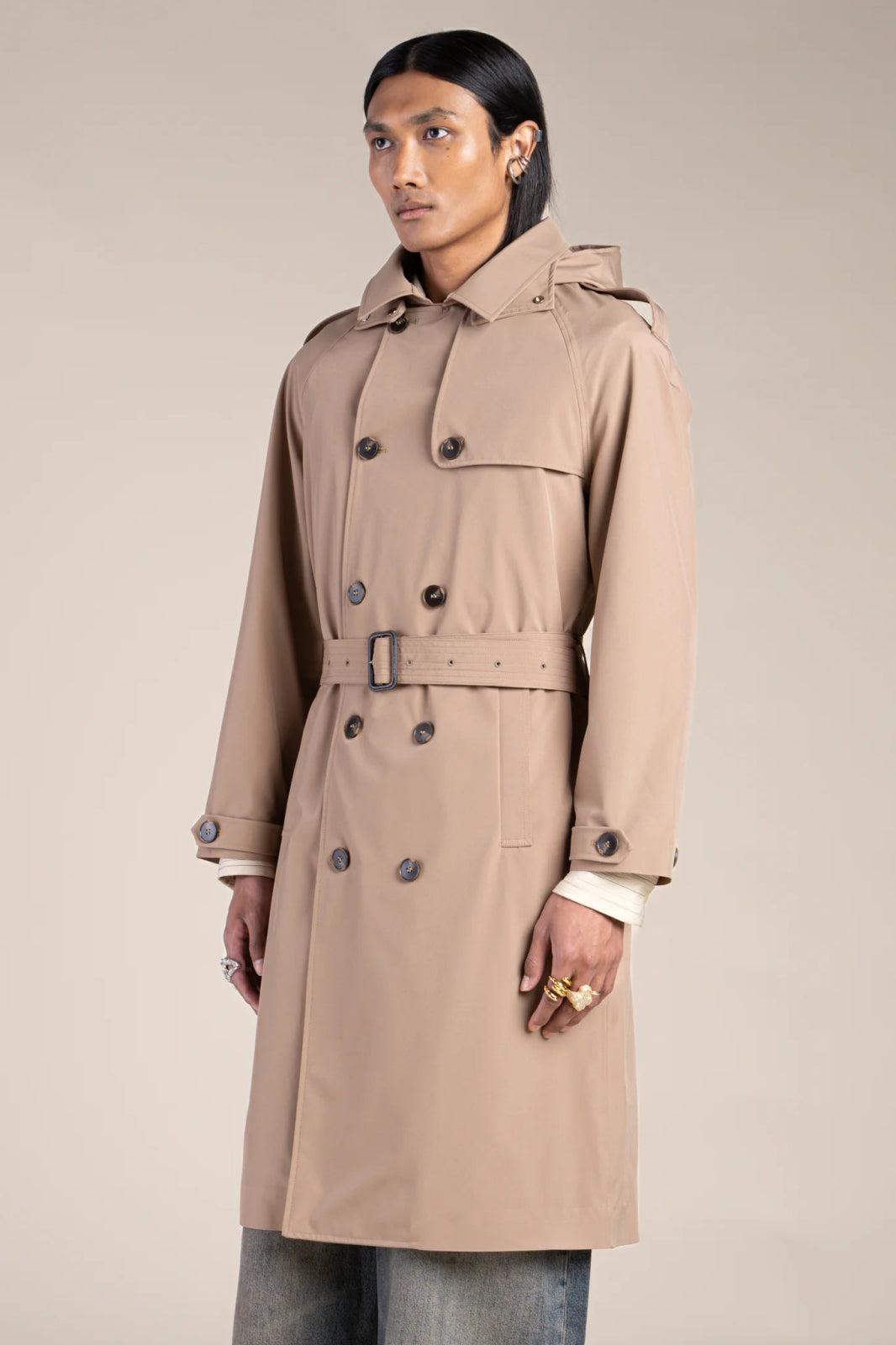 flotte-montaigne-trenchcoat-imperm-able-mi-long-beige-bleu image 2