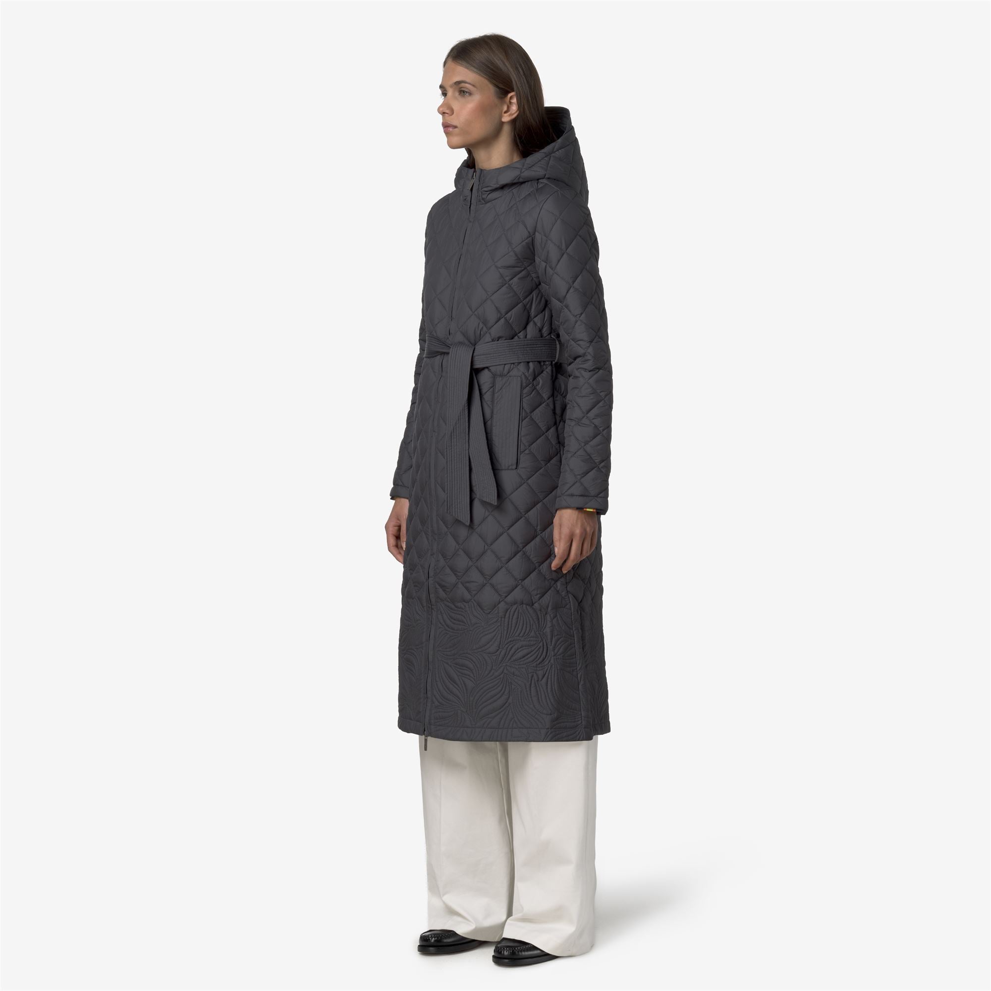 k-way-adelaid-premium-warm-veste-longue-femme-grey-shadow image 2