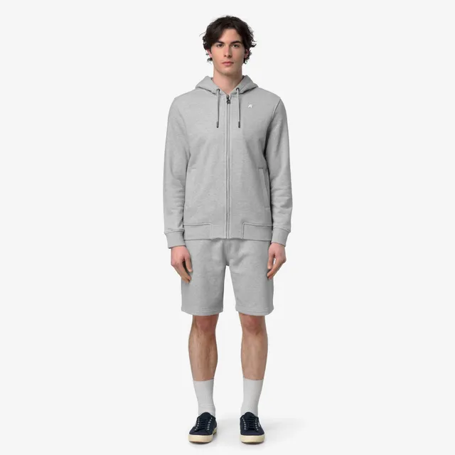 k-way-anthony-french-terry-veste-polaire-homme-grey-mid-mel image 1