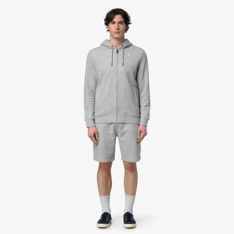 k-way-anthony-french-terry-veste-polaire-homme-grey-mid-mel image 1